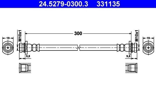 Bremseslange ATE 24.5279 0300.3