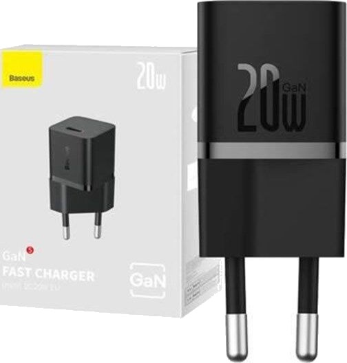 Baseus Mini wall charger Baseus GaN5 20W (black)