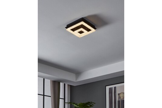 Taklampe Eglo Fradelo 1 240x240 mm Svart/Grå
