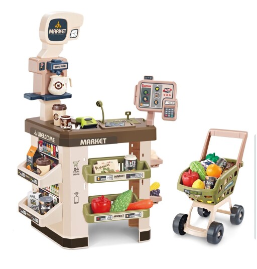 Supermarket w/Shopping Cart & 60 accessories 16140