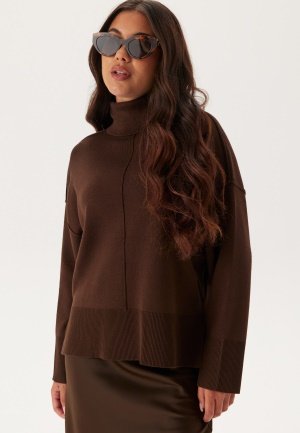 VILA Viostria Rollneck L/S KNIT TOP Coffee Bean L VILA Viostria Rollneck L/S KNIT TOP Coffee Bean L