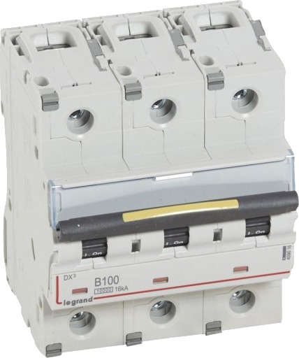 Legrand DX³ MCB automatsikring B100 3P 4.5M 10/16kA