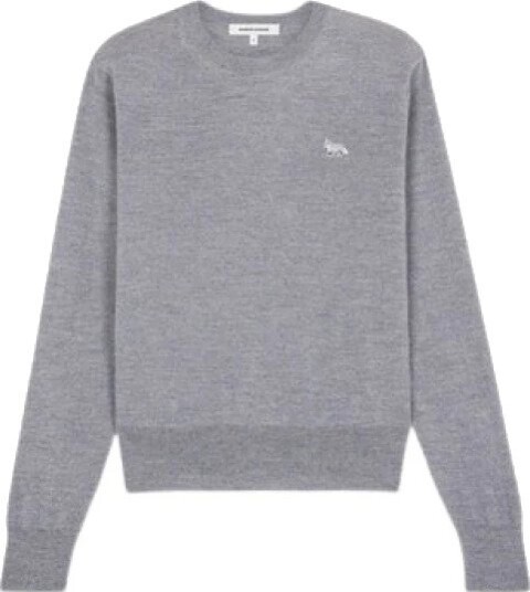 Maison Kitsuné Dame Strikkevarer Grå XL,