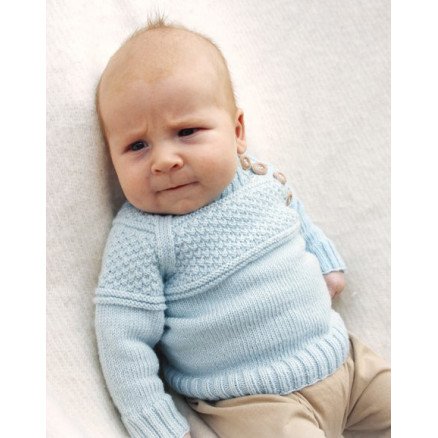 McDreamy by DROPS Design Baby Blue Strikkeoppskrift str 1 mdr 4 år