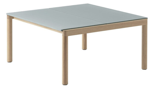 Muuto Couple 2 Plain salongbord 80 x 84 x 40 cm Pale blue-oak