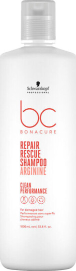 Schwarzkopf BC Bonacure Repair Rescue Shampoo Arginine 1000 ml for Skadet og Tørt Hår Schwarzkopf BC Bonacure Repair Rescue Shampoo Arginine 1000 ml for Skadet og Tørt Hår