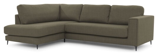 Juvila PALMA Sofa m. chaiselong 3-pers. open venstre, Grønn Unoliving