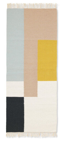 ferm LIVING Kelim teppe 70 x 180 cm Squares ferm LIVING Kelim teppe 70 x 180 cm Squares