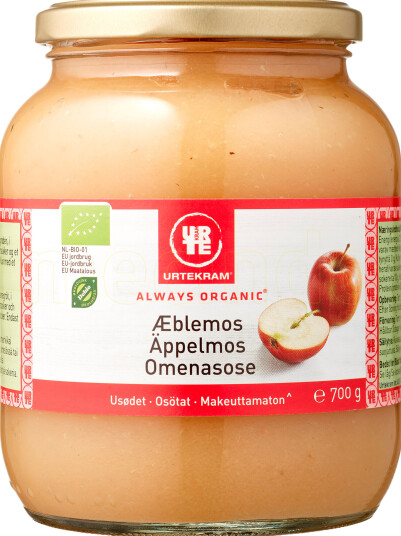 Urtekram Eplemos Usøtet 700g