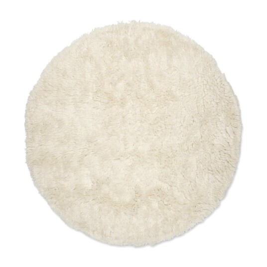 Classic Collection Cloudy ullteppe Ø 160 cm Naturhvit