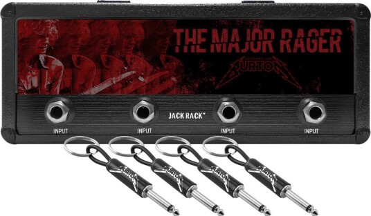Cliff Burton  Magnetic Jack Rack with 4 Guitar Plug Keychains