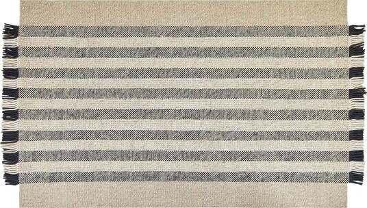 Tacettin Ullteppe 140x200 cm - Svart/hvit