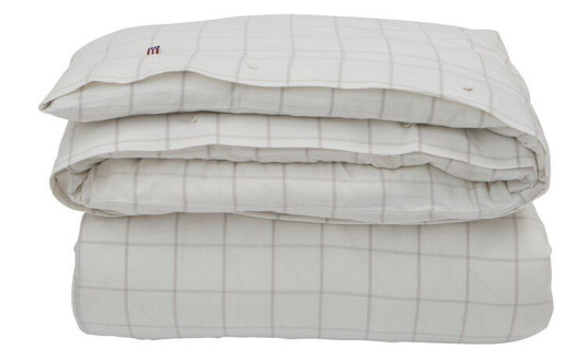LEXINGTON Hotel Flanell Dynetrekk Hvit/Lys Beige 140x220cm