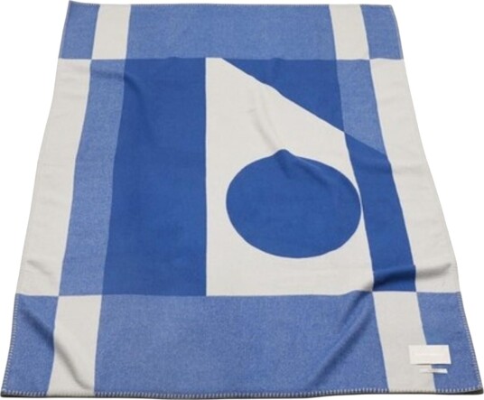 FORMARKIVET Stor Logoteppe Pale Beige/Royal Blue