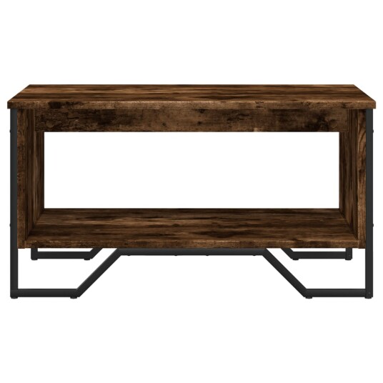  Salongbord røkt eik 75x51x40 cm konstruert tre 848486