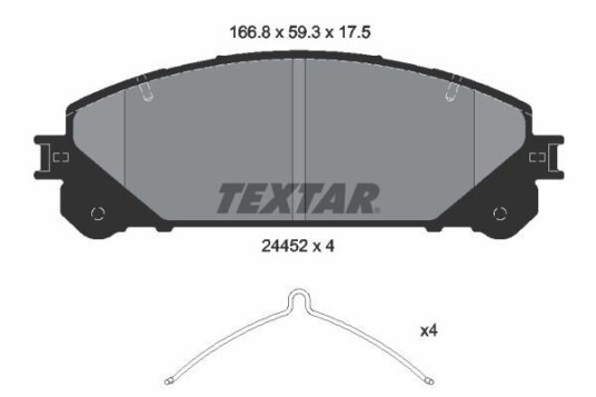 Bremseklosser TEXTAR 2445201 Bremseklosser TEXTAR 2445201