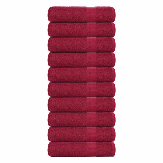Dusjhåndklær FROGN 10 stk burgunder 70x140 cm 360 gsm Dusjhåndklær FROGN 10 stk burgunder 70x140 cm 360 gsm