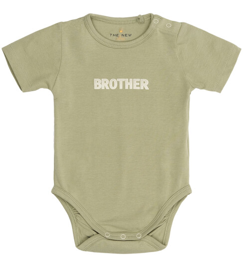 The New Siblings Body k/e TnsbBror Te The New 1 år 80 Kortermet body Grønn