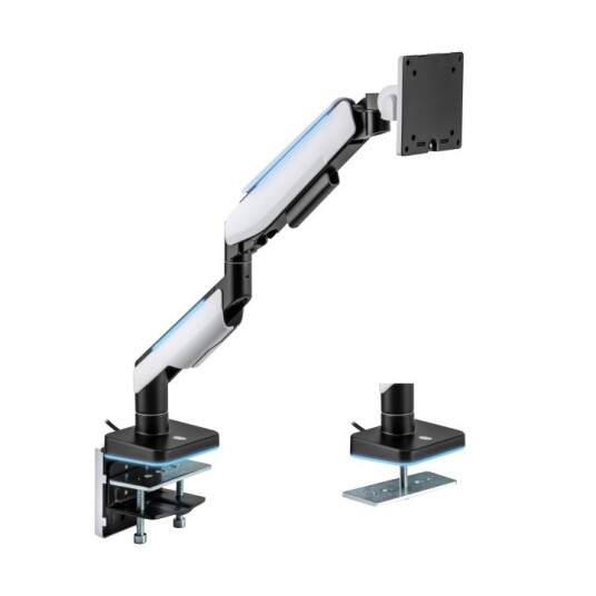 LogiLink Gaming Monitorarm 17-32" med Belysning i Svart/Hvit LogiLink Gaming Monitorarm 17-32" med Belysning i Svart/Hvit