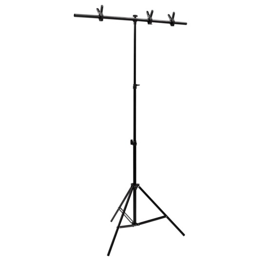 Bakgrunnsstativ T-form svart 91x60x(70-200) cm Bakgrunnsstativ T-form svart 91x60x(70-200) cm