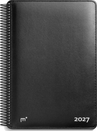 Mayland City Diplomat Ukeplanlegger 187 X 250 Mm 2027, Svart