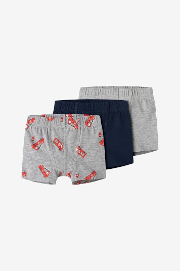 Name It Boksershorts nmmTights Grey Firetruck 3 pakning Grå Name It Boksershorts nmmTights Grey Firetruck 3 pakning Grå