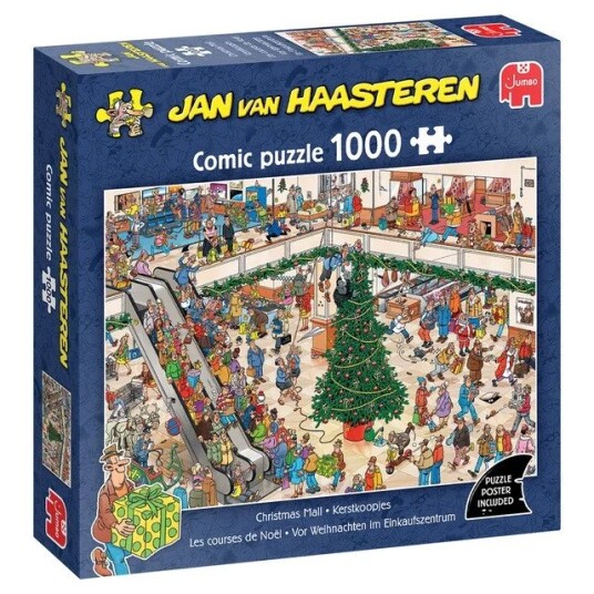 Jan Van Haasteren Puslespill   1000 Brikker   Christmas Mall