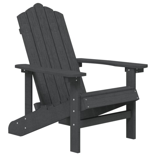 vidaXL Adirondack hagestol med bord HDPE antrasitt vidaXL Adirondack hagestol med bord HDPE antrasitt