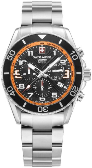 Swiss Alpine Military Herreklokke 7029.9139 Raptor Sort/Stål Ø42 mm Swiss Alpine Military Herreklokke 7029.9139 Raptor Sort/Stål Ø42 mm