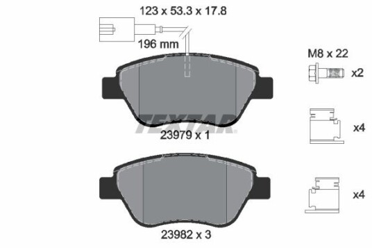 Bremseklosser TEXTAR 2397903 Bremseklosser TEXTAR 2397903