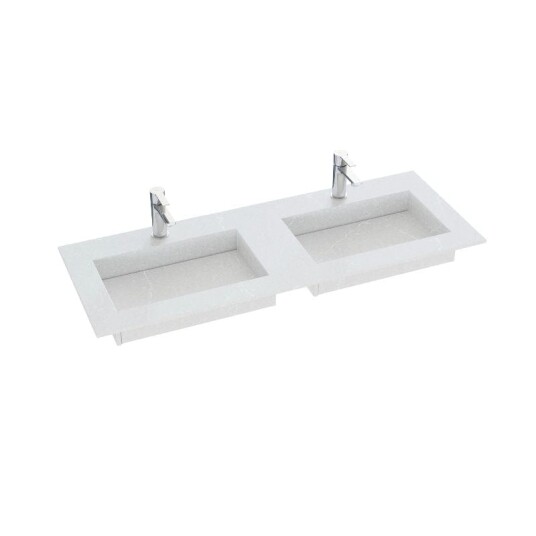 Dansani Inzo Angular D45,50cm Silestone Desert Silver 120-139cm Dobbel