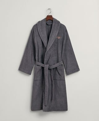 Gant Morgenkåpe i bomullsfrotté, unisex ANCHOR GREY S