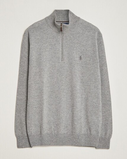 Polo Ralph Lauren Merino Half-Zip Sweater Fawn Grey Heather
