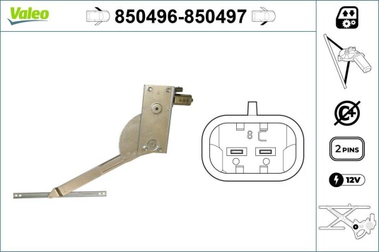 Vindusheis VALEO 850497 Vindusheis VALEO 850497
