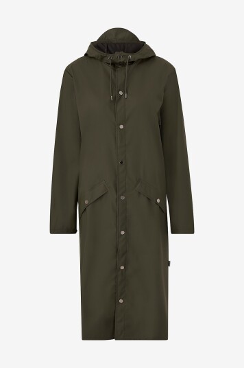 Rains   Regnjakke Longer Jacket   Grønn