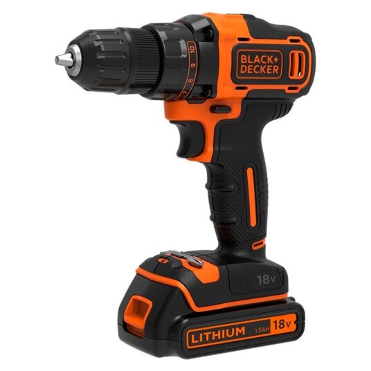 Black & Decker BDCDD186KB Drill 18V Med batteri Black & Decker BDCDD186KB Drill 18V Med batteri