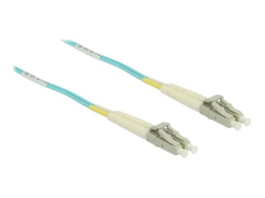 Delock - Nettverkskabel - Lc Multimodus (Hann) Til Lc Multimodus (Hann) - 1 M. - 1,8 Mm - Fiberoptisk - 50 / 125 My - Om3 - Akvamarin