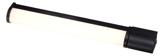 Cleo vegglampe Sort med stikkontakt for baderom 6W IP44 3000 Kelvin 49 cm