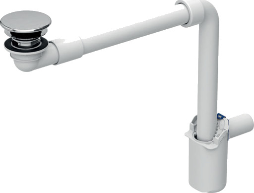 GEBERIT avløpsventil 32mm med vannlås med plugg messing/plast krom GEBERIT avløpsventil 32mm med vannlås med plugg messing/plast krom