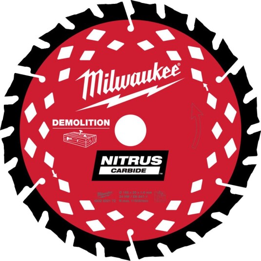MILWAUKEE NITRUS 165X20X1 SIRKELSAGBLAD