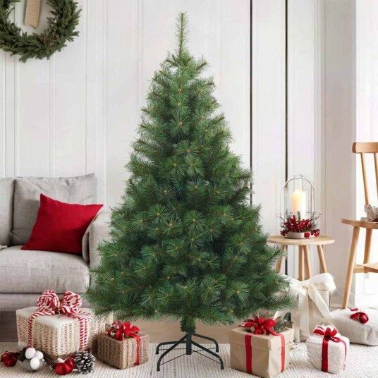  Kunstig sammensatt juletre med stativ grønn 150 cm PVC stål