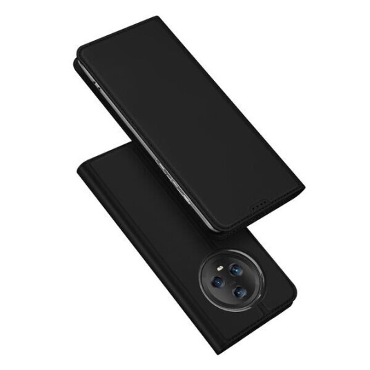 Dux Ducis Dux Ducis Skin Pro-Veske For Honor Magic5 Flip Cover Kortlommebokstativ Sort