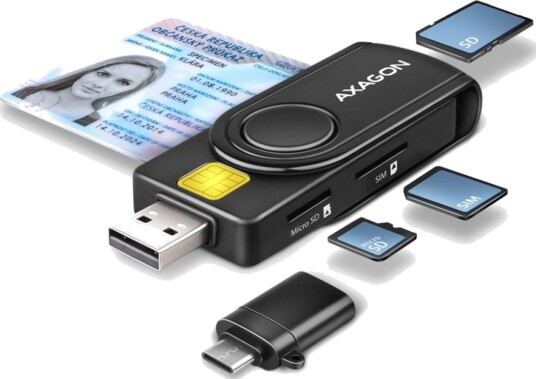 Cre Smp2a Id Kortleser & Sd/Microsd/Sim Kort Pocketreader Usb Cre Smp2a Id Kortleser & Sd/Microsd/Sim Kort Pocketreader Usb