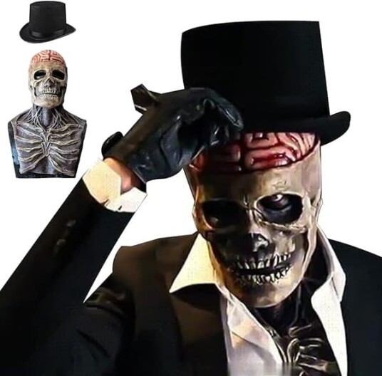 Halloween Hodeskallemaske med Bevegelig Kjeve