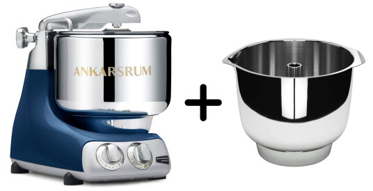 Ankarsrum Assistent AKM 6230 Kjøkkenmaskin + Original vispebolle ocean blue Ankarsrum Assistent AKM 6230 Kjøkkenmaskin + Original vispebolle ocean blue