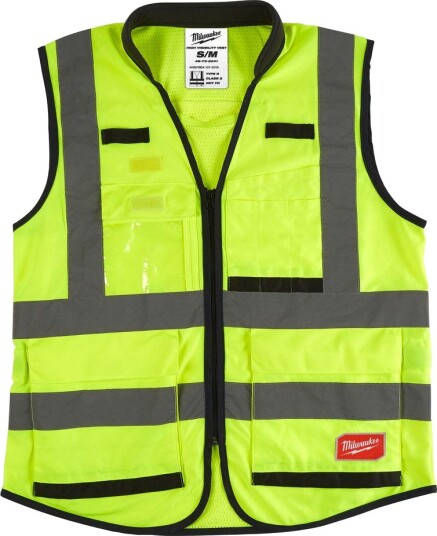 Milwaukee Hi Visible Premium Sikkerhetsvest varsel gul Varsel Gul Klær