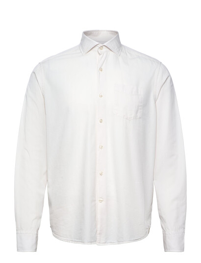 Oscar Jacobson Reg Fit Wide Spread C Gd Twill - White - M