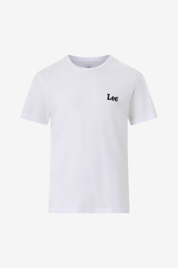 Lee T skjorte SS Small Logo Hvit