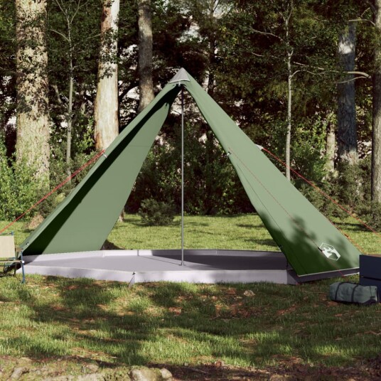 Tipi telt for camping 8 personer grønn vanntett