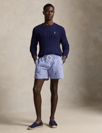Polo Ralph Lauren 5.75 Inch Traveler Classic Swim Trunk Blue XL